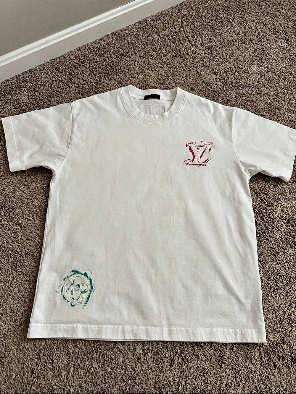 Louis Vuitton Graphic Short Sleeve Tee White XL